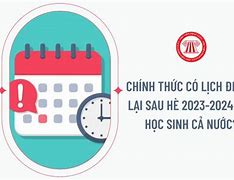 Lịch Đi Học Lại Năm 2023