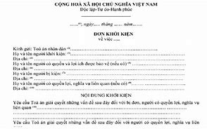 Mẫu Đơn Khởi Kiện Dân Sự Số 23